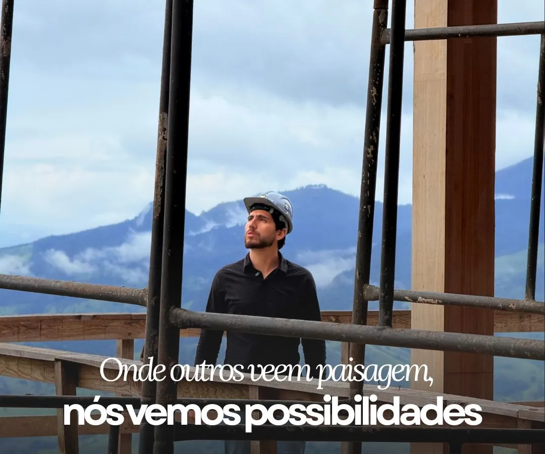 Equipe e obra da Construtora Primato em Campos do Jordão